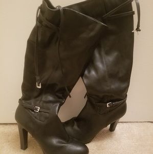 Tall Leather Boots with 4in Heel